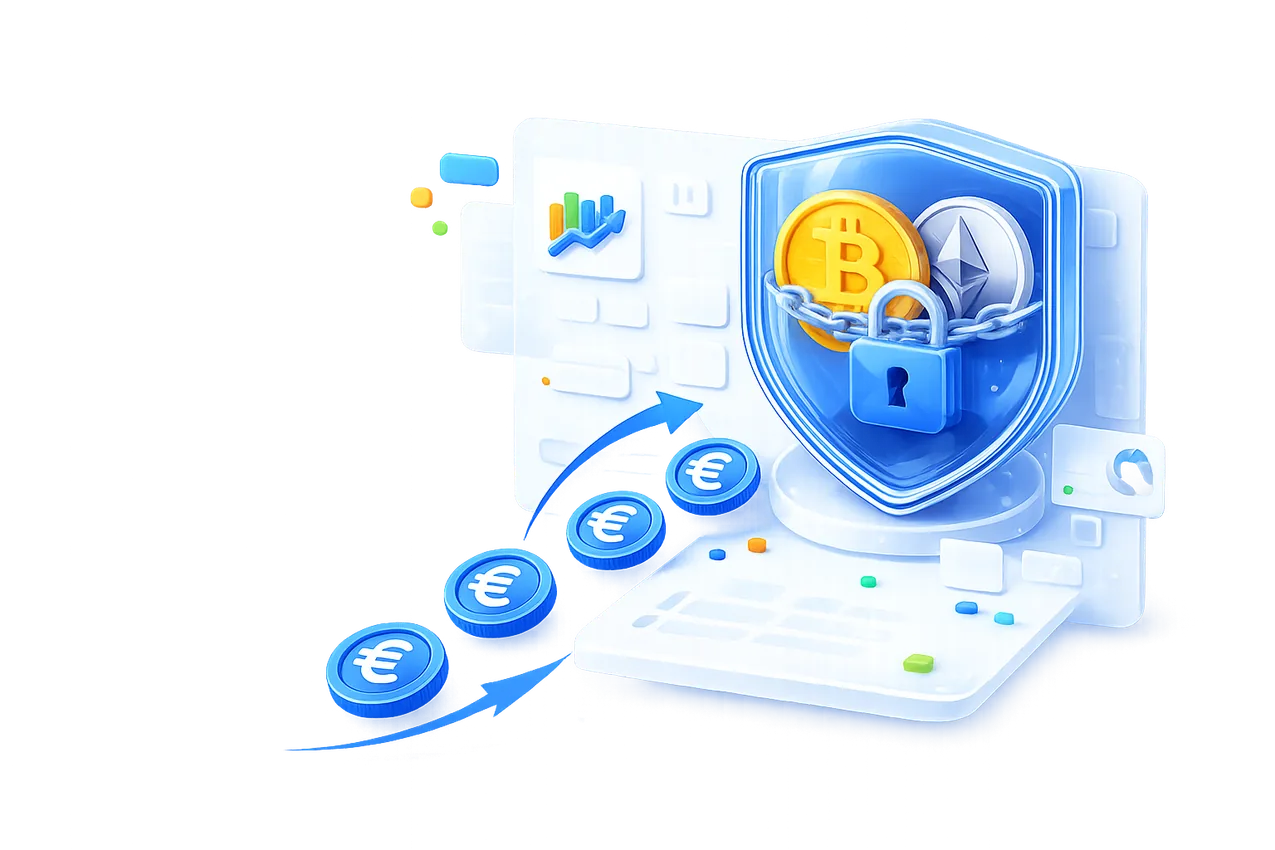 Bit2Me Kredisinde Bitcoin ve Ethereum teminatlı kripto destekli kredi illüstrasyonu