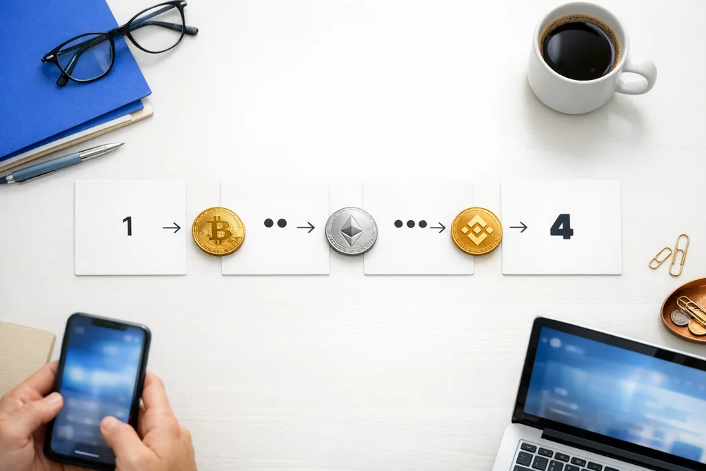 Diagrama de lotes de criptomonedas ordenados cronológicamente con método FIFO