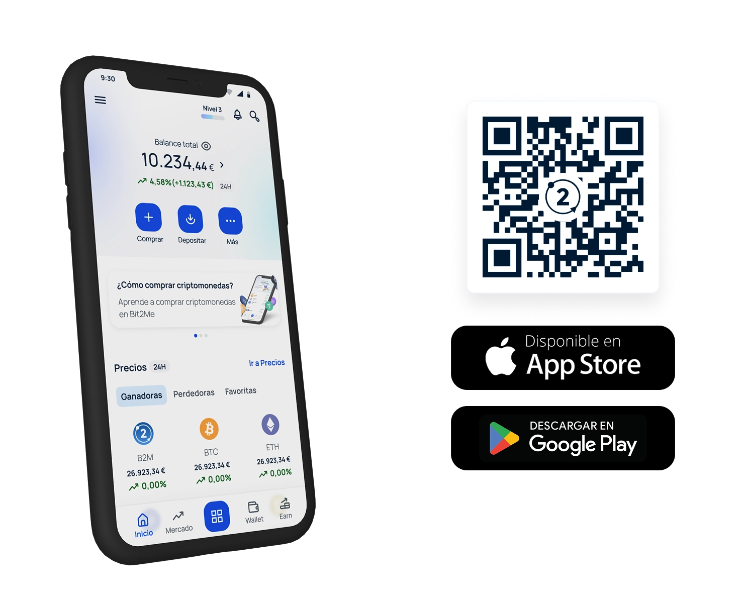 Compra recurrente en la app de Bit2Me